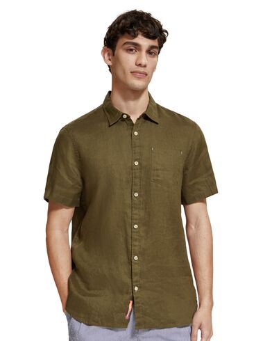 Ανδρικό Κοντομάνικο Πουκάμισο Scotch &amp; Soda - Short Sleeve Linen