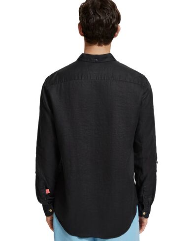 Scotch &amp; Soda - Linen Shirt With Roll-Up 