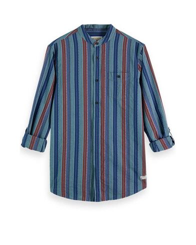 Ανδρικό Μακρυμάνικο Πουκάμισο Scotch &amp; Soda - Stand Up Collar Dobby Stripe
