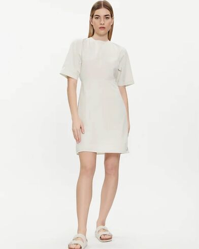 Calvin Klein - Back Detail Seersucker Dress  