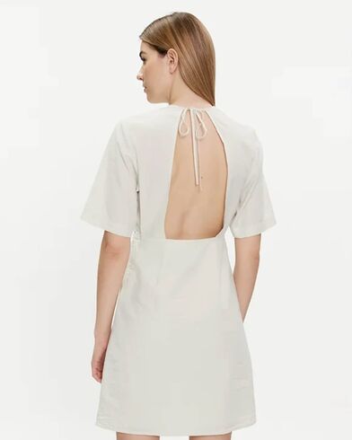 Calvin Klein - Back Detail Seersucker Dress  