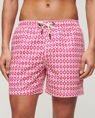 Superdry - D4 Stud Printed 15&quot; Swim Shorts   