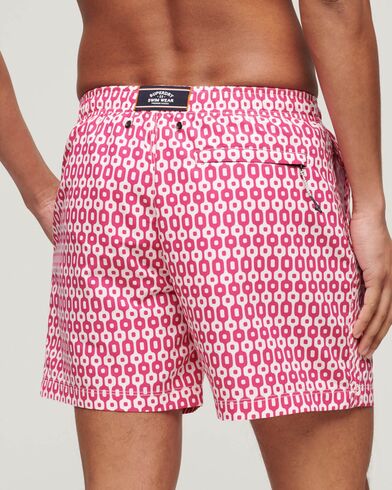 Superdry - D4 Stud Printed 15&quot; Swim Shorts   