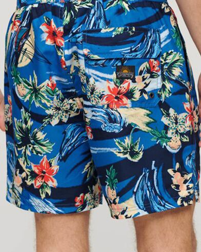 Superdry - D4 Ovin Hawaiian Print 17&quot; Swim Shorts  