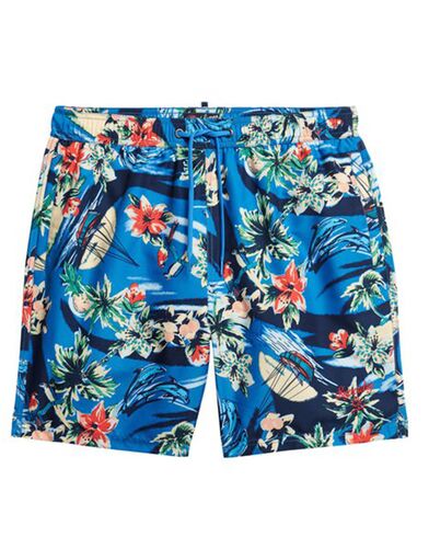 Superdry - D4 Ovin Hawaiian Print 17&quot; Swim Shorts  