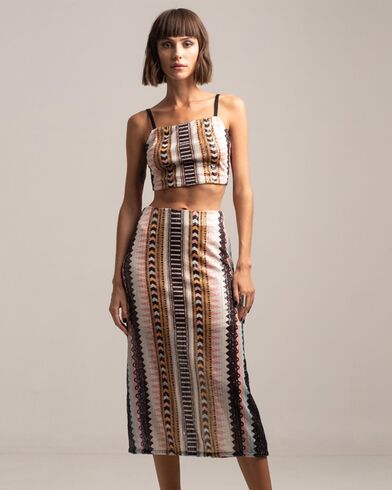 Γυναικεία Crop Μπλούζα Peace And Chaos - Lucid Sequin