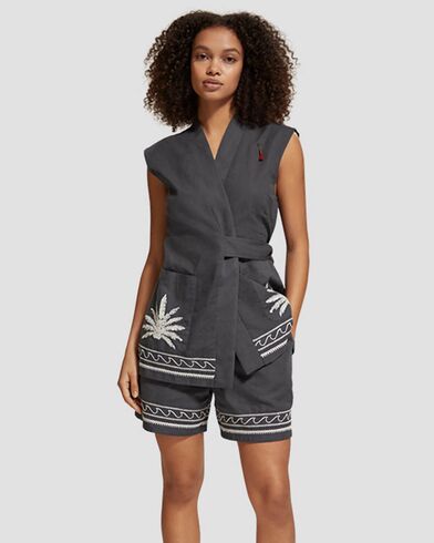 Γυναικεία Αμάνικη Μπλούζα Scotch &amp; Soda - Palm Embroidery