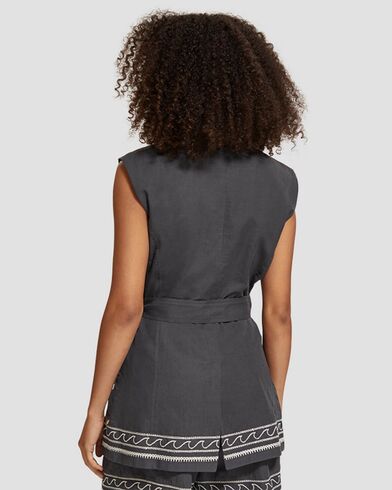 Γυναικεία Αμάνικη Μπλούζα Scotch &amp; Soda - Palm Embroidery