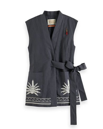 Γυναικεία Αμάνικη Μπλούζα Scotch &amp; Soda - Palm Embroidery