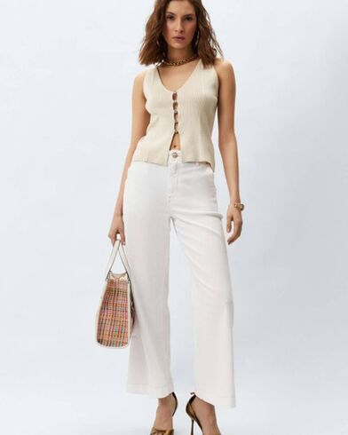 Γυναικείο Παντελόνι Guess - Dakota High Wide Crop