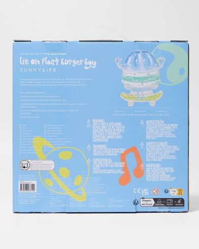 Παιδικό Φουσκωτό Στρώμα Θαλάσσης Sunnylife - Kids Lie-On Burger Boy The Sea Kids