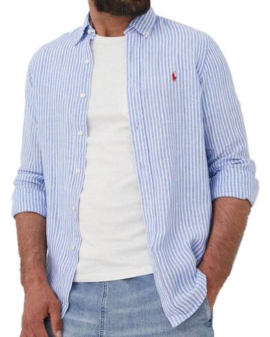 Ανδρικό Μακρυμάνικο Πουκάμισο Polo Ralph Lauren - Cubdppcs-Long Sleeve 710873446001 999