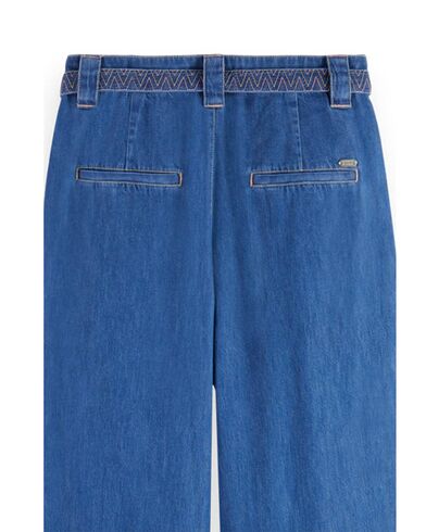 Women Pant Scotch &amp; Soda Summery With Belt 176912 SC0134 washed indigo  