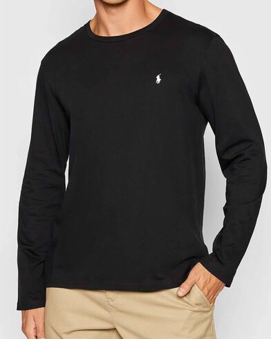 Men Blouse Polo Ralph Lauren L/S Crew-Sleep-Top 714844759001 RB079 polo black   