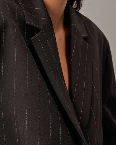 Calvin Klein - Soft Crepe Pinstripe Blazer  
