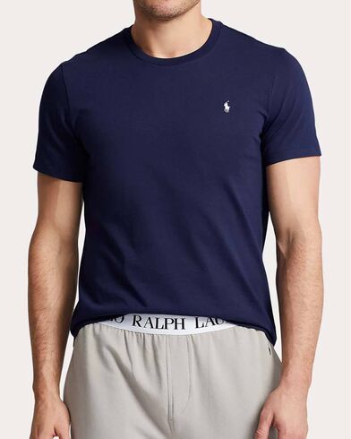 Men T-Shirt Polo Ralph Lauren S/S Crew-Sleep-Top 714844756002 410 navy   