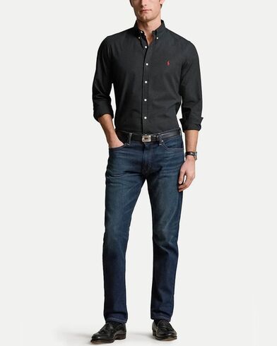 Men Shirt Polo Ralph Lauren Slbdppcs-Long Sleeve 710928254006 001 black   