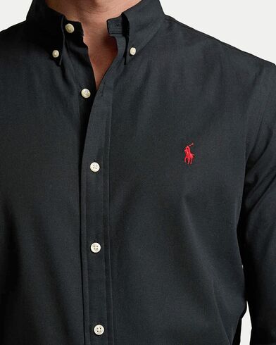 Men Shirt Polo Ralph Lauren Slbdppcs-Long Sleeve 710928254006 001 black   