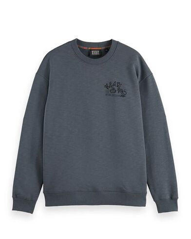 Ανδρική Μπλούζα Φούτερ Scotch & Soda - Front Back Artwork