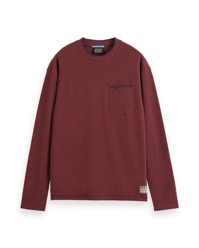 Ανδρική Μακρυμάνικη Μπλούζα Scotch & Soda - Relaxed Fit Blanket Stitch Slub