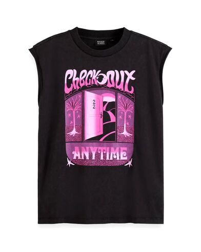 Γυναικεία Αμάνικη Μπλούζα Scotch &amp; Soda - Chest Artwork Washed