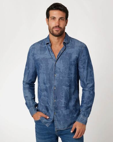 Ανδρικό Μακρυμάνικο Πουκάμισο Guess - Ls Sunset