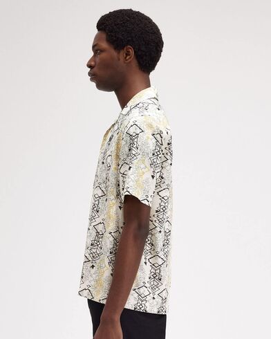 Ανδρικό Κοντομάνικο Πουκάμισο Fred Perry - Abstract Print Revere