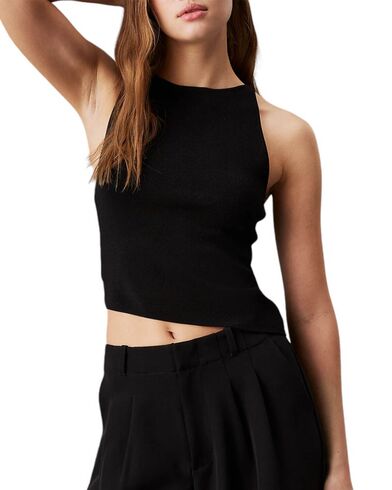 Calvin Klein - Asymmetrical Sweater Tank Top   