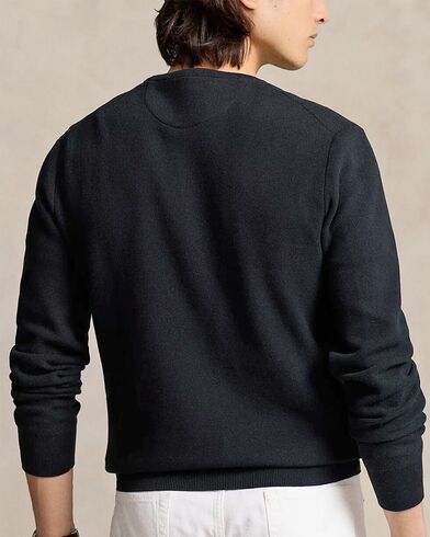 Men Pullover Polo Ralph Lauren Lstxtcnpp-Long Sleeve 710918163508 001 black   