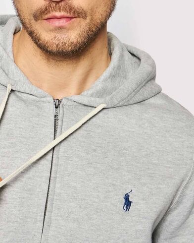 Men Sweatshirt Polo Ralph Lauren Lsfzhoodm6-Long Sleeve-Knit 710813297002 020 grey    