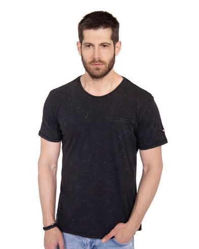 Ανδρική Κοντομάνικη Μπλούζα Guess - Ss Cn Dyed Embro