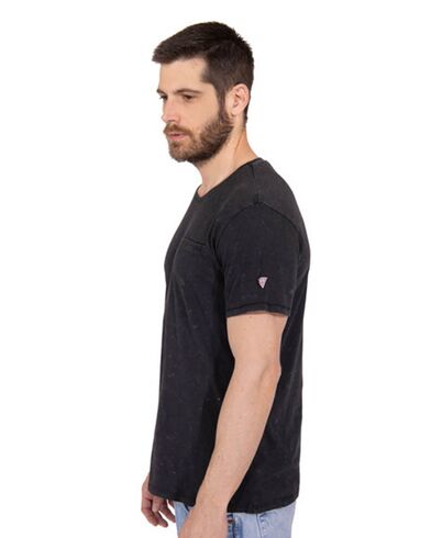 Ανδρική Κοντομάνικη Μπλούζα Guess - Ss Cn Dyed Embro