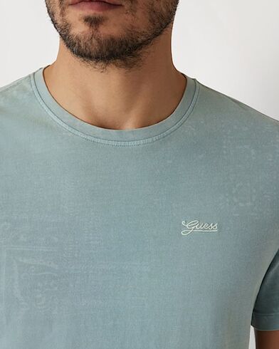 Ανδρική Κοντομάνικη Μπλούζα Guess - Ss Cn Lasered Aop