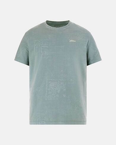 Ανδρική Κοντομάνικη Μπλούζα Guess - Ss Cn Lasered Aop