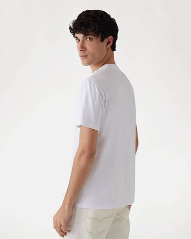 Guess - Ss Cn Sprayed Flock Logo Tee    