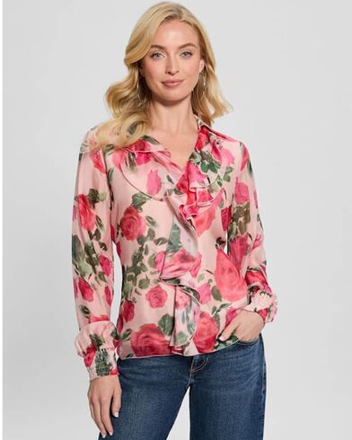 Γυναικείο Μακρυμάνικο Πουκάμισο Guess - Soave Ruffle