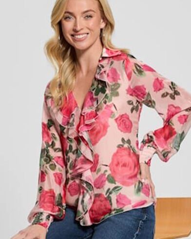 Γυναικείο Μακρυμάνικο Πουκάμισο Guess - Soave Ruffle