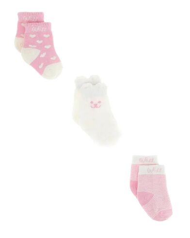 Παιδικές Κάλτσες Guess - Set 3Pcs Socks Pair - Stretch Cotton Blend Yarn