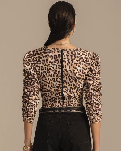 Γυναικεία Μακρυμάνικη Crop Μπλούζα Peace And Chaos - Menagerie