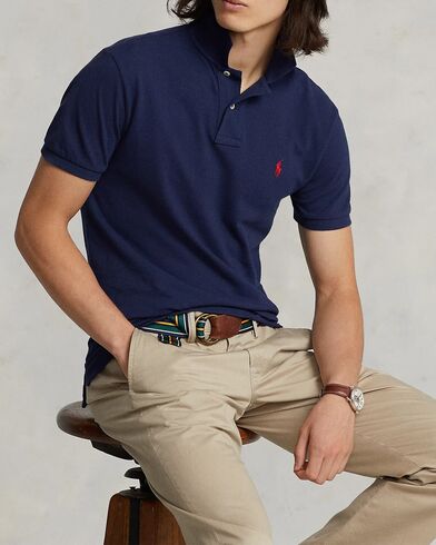 Ανδρική Κοντομάνικη Polo Μπλούζα Polo Ralph Lauren - Sskccmslm1-Short Sleeve-Knit 710782592008 400