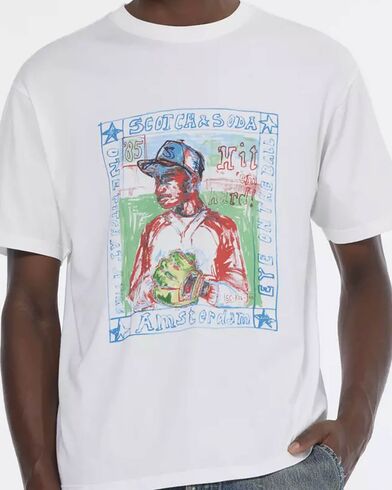 Scotch &amp; Soda - Front Chest Artwork Relaxed Fit T-Shirt   