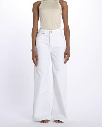 Scotch &amp; Soda - The Wave Wide Leg Jeans — Faded White    