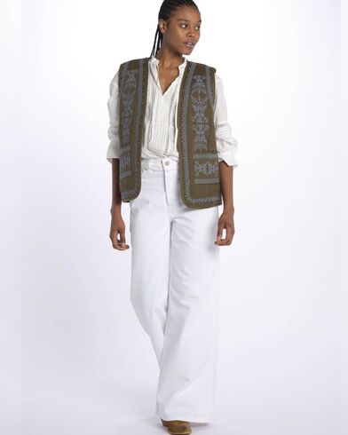 Scotch &amp; Soda - The Wave Wide Leg Jeans — Faded White    