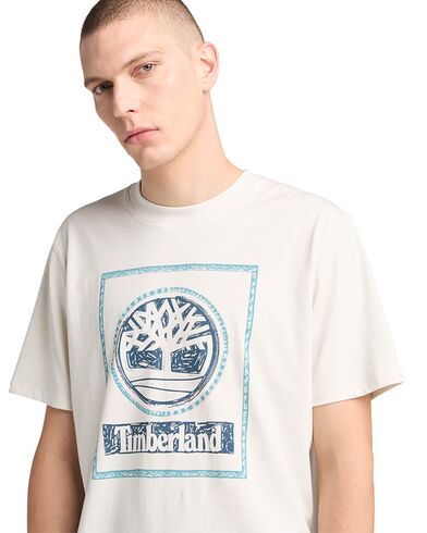 Ανδρική Κοντομάνικη Μπλούζα Timberland - Front Seasonal Stack Logo