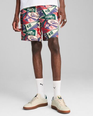 Puma - Wardrobe Ess Sports Legacy Aop Relaxed Shorts 6’’ Wv   