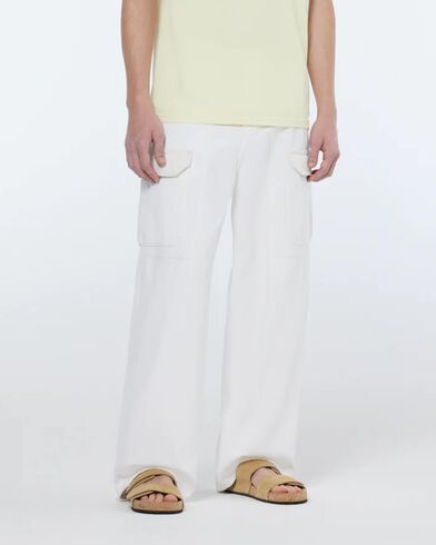 Scotch &amp; Soda - The Daze Loose Fit Cargo Jeans  Faded White   