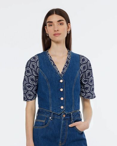 Γυναικείο Τζιν Γιλέκο Scotch &amp; Soda - Fitted — City Fresh