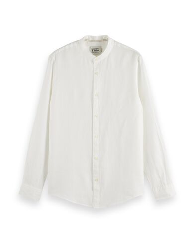 Ανδρικό Μακρυμάνικο Πουκάμισο Scotch & Soda - Core - Linen Stand Up Collar