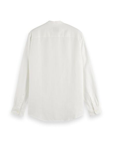 Ανδρικό Μακρυμάνικο Πουκάμισο Scotch & Soda - Core - Linen Stand Up Collar