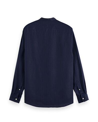 Ανδρικό Μακρυμάνικο Πουκάμισο Scotch &amp; Soda - Core - Linen Stand Up Collar